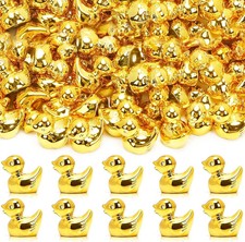 80 Pieces Gold Mini Ducks Figurines Miniature Ducks Bulk Resin Little Ducks fo picture