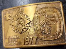 1977 Boy Scouts of America Nat Scout Jamboree East Central Region Belt Buckle picture