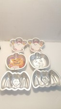 Wilton Single Halloween Cake Pans Molds Pumpkin Ghost Bat 2 of each (6) picture