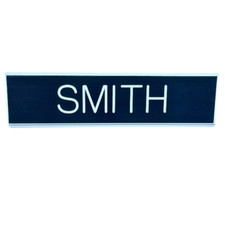 Custom Navy Black Name Tag, Regular Post picture