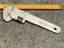 ANTQUE FRANK MOSSBERG CO. B-1 ADJUSTABLE BIKE WRENCH 5” picture