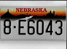 EXPIRED NEBRASKA LICENSE PLATE RANDOM LETTERS/NUMBERS NICE MINT picture