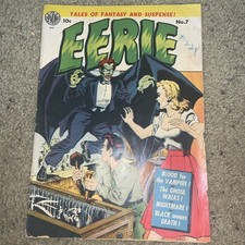 Eerie #7 1952 Avon Golden Age Pre-Code Horror Wood Kubert Art Vampire Cover  picture
