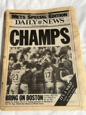 Vintage N.Y. Daily News 10/16/86 Mets Win Pennant  picture
