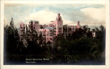 Honolulu HI Royal Hawaiian Hotel c1920s-30s Real Photo TINTED Postcard bhn picture