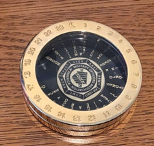 Vintage MOAA World Time Zone Calculator Paperweight Military Officer Association picture