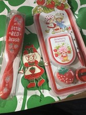 Vintage Strawberry Shortcake Stationery Lot NOS Japan Little Red Brush 1980s picture