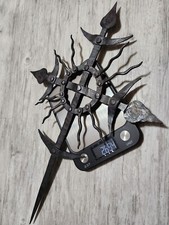 RARE 🔥 OOAK Blacksmith Kalvis Raimonds VILNIAUS European Monumental CROSS/SUN picture