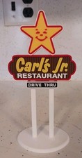 Carl's Jr Mini Sign 1980s Las Veges,NV Fan Art Diorama Display 6.5