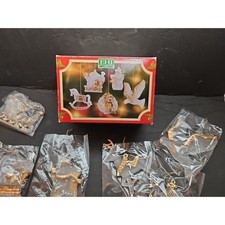 EHI VINTAGE Assorted Christmas Horse Sleigh Reindeer Angel Santa WreathOrnaments picture