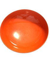 Vintage PROLKON Melmac Footed Salad Mixing Bowl Orange-Red 11