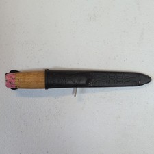 Vintage Morakniv Scout 39 Safe Youth Knife Sweden Rounded Tip Wood Handle picture