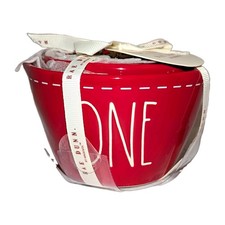 Rae Dunn Red Stitch Xmas Measuring Cup Set of 4 Cups Stitches Bowl Stitching NEW picture