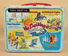 Vintage 1976 Thermos The Exciting World Of Metrics Metal Lunchbox picture