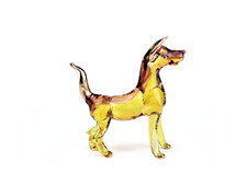Handmade Thai Ridgeback Dog Glass Blown Miniature Figurine, Pet Glass Collection picture