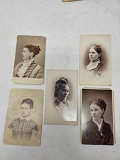 Beautiful Women Antique 19th Century CDV Photo Cards Lot of 5 Original Portraits picture