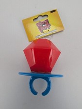 Ruz Ring Pop Large Plastic Ornament Novelty Candy Red Blue 3.25