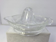 Vintage Clear Glass Juicer Reamer With Handle Great Condition 8 