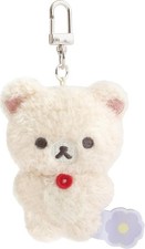 San-X Rilakkuma BASIC RILAKKUMA Flower Series Hanging Plush Keychain Korilakkuma picture
