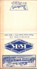 K & K By Freedman Lumber Co. Russellton PA Vintage Matchbook Cover 4MM20-4 picture