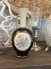 Vintage GERMAN LINDNER KUEPS COBALT BLUE VASE9 3/4