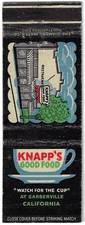 Vintage Matchbook Cover Knapp's Good Food Garberville CA picture