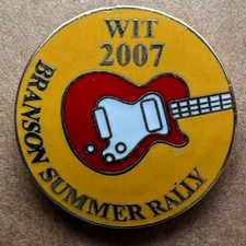 Lapel Pin Branson Summer Rally 2007 WIT Rally Guitar Winnebago RV Enamel Hat Tac picture