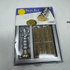 Gartner Studios Gild Wax Seal Kit incl. Metal Stamper & 4 Wax Sticks New picture