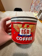 Vintage IGA with Gold Eagle Coffee Can One Pound Toronto and Chicago (Read) picture
