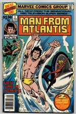 Man From Atlantis #1 Marvel First Time In Comics Newsstand Bronze Age picture