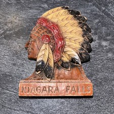 Vintage Niagara Falls Souvenir Figurine w/ Indian Chief Resin Figural LOC T picture