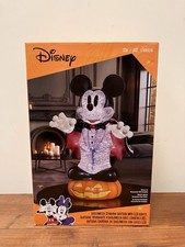 Disney Mickey Mouse Vampire Halloween Spinning Lantern Pumpkin LED Lights NEW picture