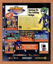 2000 Sonic Shuffle FuncoLand Original Advertisement / Retro Promo v1 picture