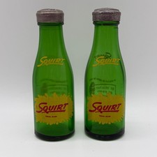 Vintage Squirt Salt and Pepper Shakers Set Metal Tops 