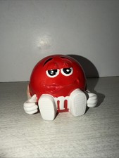 VTG Red M&M Ceramic Figurine Solid NO LID RARE picture