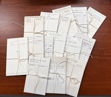 Bundle of 10 library check-out cards picture