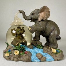 Hamilton Collection Showered With Love Elephant Glitter Globe 1998 5.5