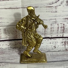 VTG. Tamar Israel Fiddler On The Roof Brass Sculpture- 6.25