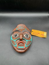 Shamans Haida Shark Woman / Labret Northwest Coast Style Resin Mask✅ picture