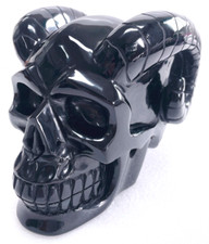 6.5'' Natural Obsidian Carved Crystal Skull,Crystal Healing,Home Decoration picture