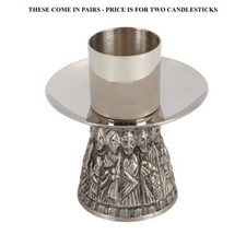 Altar Candleholders, SET OF 2 Last Supper Altar Candlesticks  4