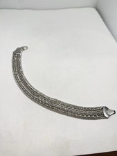 10g 925 STERLING SILVER MADE IN ITALY FINE JEWELRY MULTI LAYERED BRACELET picture