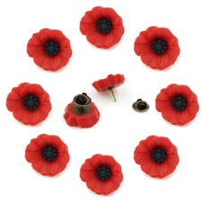 Remembrance Poppy Brooch - Lest We Forget Canadian Poppy Day Gift Veterans Me... picture