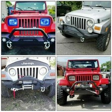 Front Bumper Fit for Jeep Wrangler TJ YJ 1987-2006 | W/ Winch Plate D-Rings Carb picture