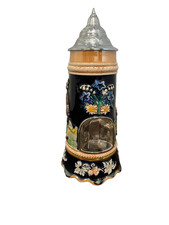Vintage DBGM West Germany Beer Stein with Lid - 11.5