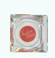 Vintage Gaylord Boxes Glass Advertising Ashtray 3.5 Inches Square Design picture