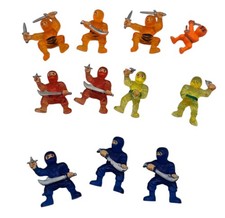 Vintage Vinyl Collectible mini ninjas lot of 11 picture