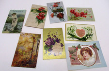 Group 8 Postcards Antique Vintage etc Greetings Humor Seasonal Holiday 1910 1917 picture