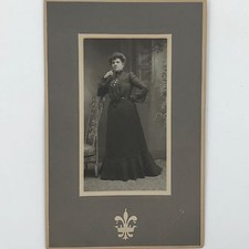 Antique B&W Photograph of A Woman 1890's - 1905 Henry Hercher Milwaukee, WI picture