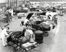 1967 CARROLL SHELBY AC COBRA MUSTANG ASSEMBLY LINE SHOP 8X10 PHOTO MUSCLE CAR picture